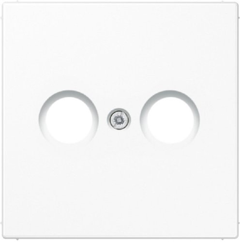 Лицевая панель Jung LS990 для 2-м. розетки TV+R белый фото Лицевая панель Jung LS990 для 2-м. розетки TV+R белый картинка